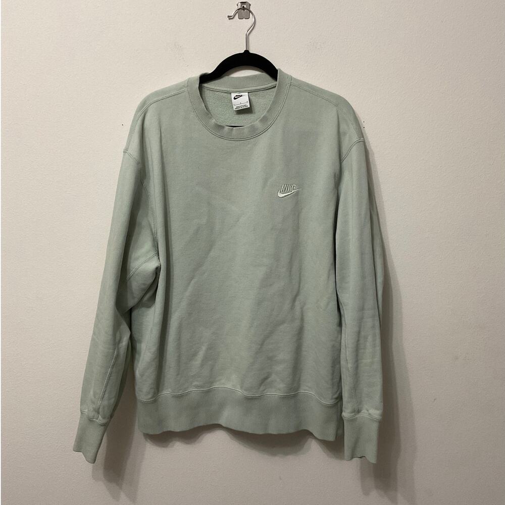 Preloved Nike Sportswear Classic Fleece Crew Pullover Mint Size L $90 MSRP